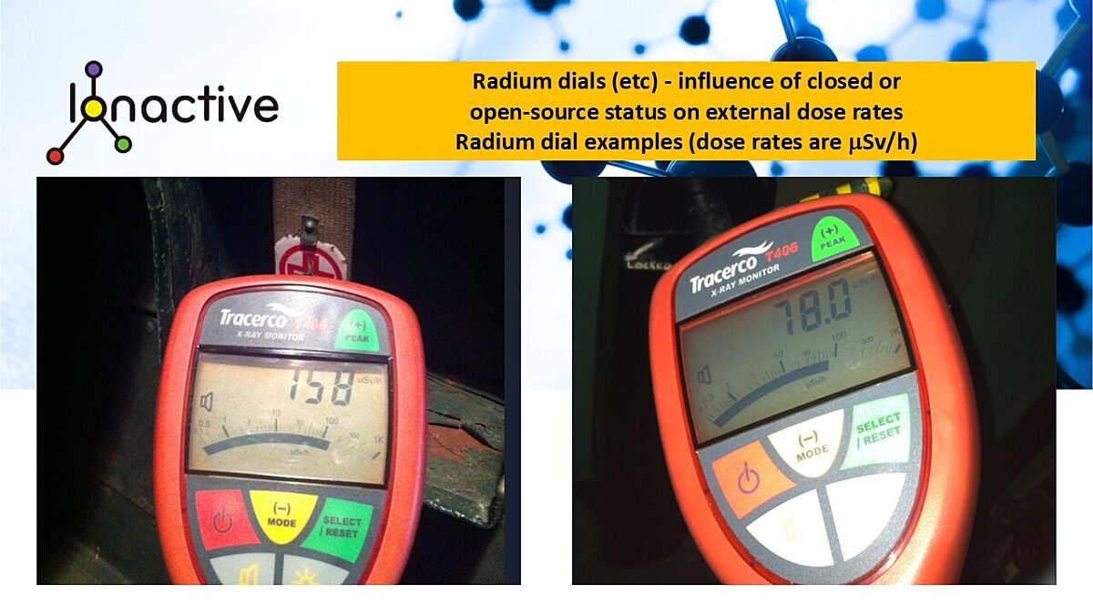 Ionactive | Radium - closed or open sources (gamma dose rate)